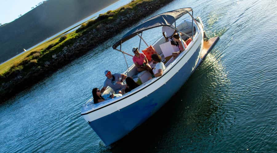 75 Minute Knysna Lagoon Charter - Crossing Knysna Lagoon toward the Heads
