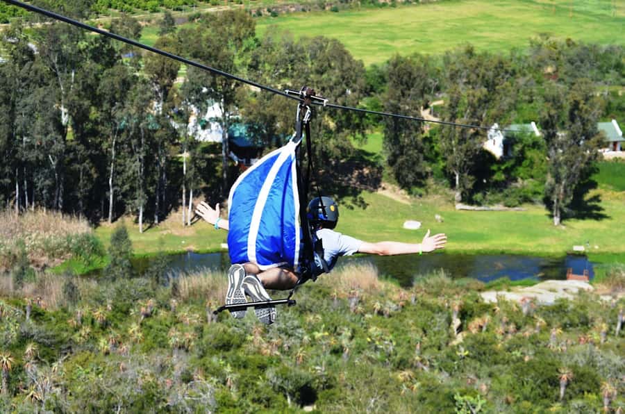 Adrenalin Addo Adventure Park: Superman Zipline - A braking system that lets you enjoy the ride
