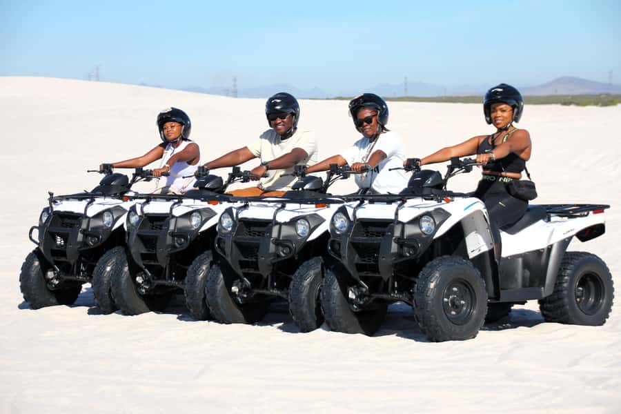 ATLANTIS DUNES-CAPE TOWN: ATV ADVENTURE & PHOTO SESSION - Getting set up on the quad bike