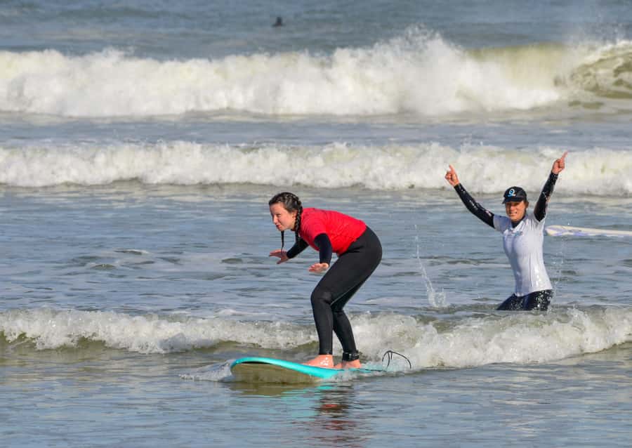 Cape Town:Learn to surf with the best view of Table Mountain - Big Bay, Eden on the Bay, and the meeting point