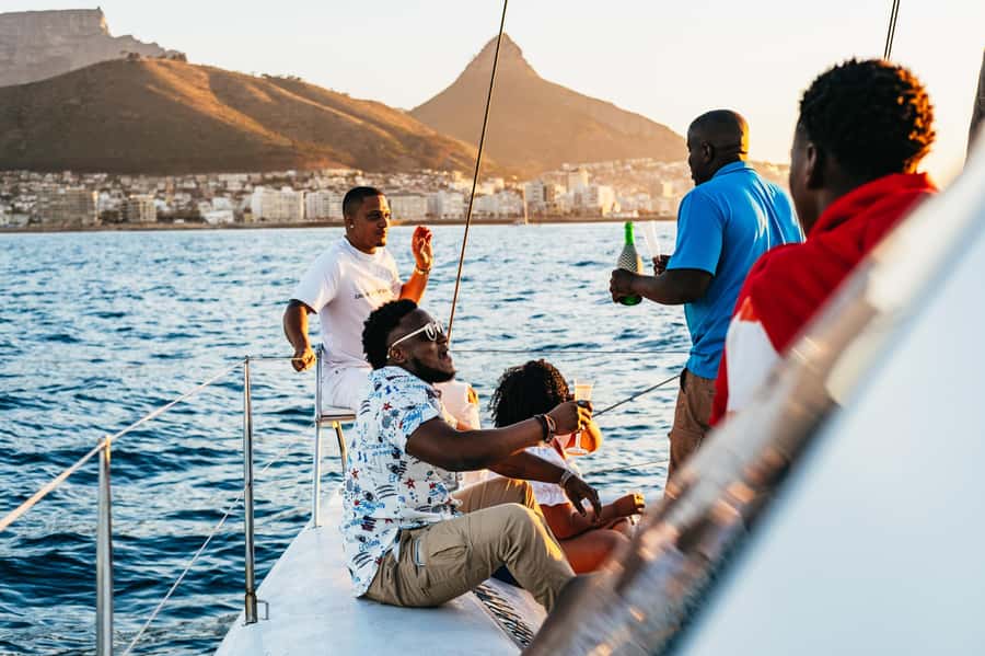Cape Town: Sunset Catamaran Cruise on Table Bay with Bubbles - Sailing past Milnerton Lighthouse