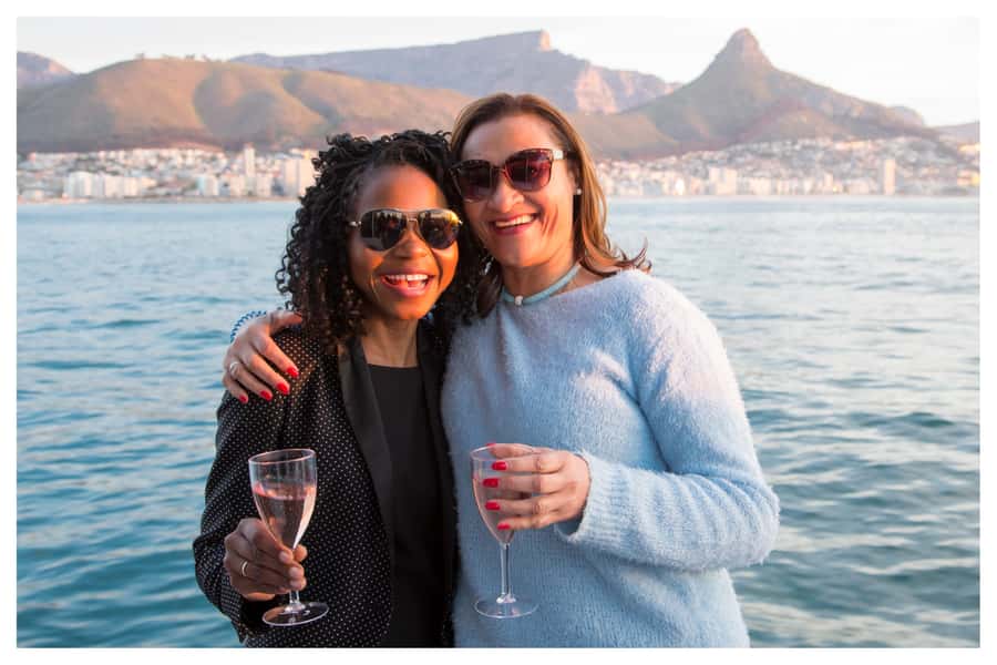 Cape Town: Sunset Champagne Cruise - Leaving the harbor and crossing Table Bay