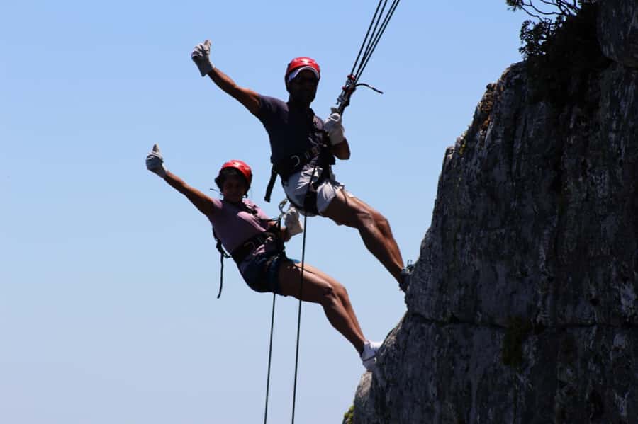 Cape Town: Table Mountain Abseiling Experience - Stepping over the edge at 112 metres