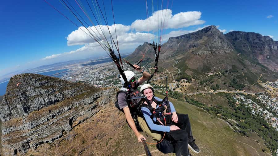 Cape Town: Tandem Paragliding with Instructor - The takeoff: a short run, then open air