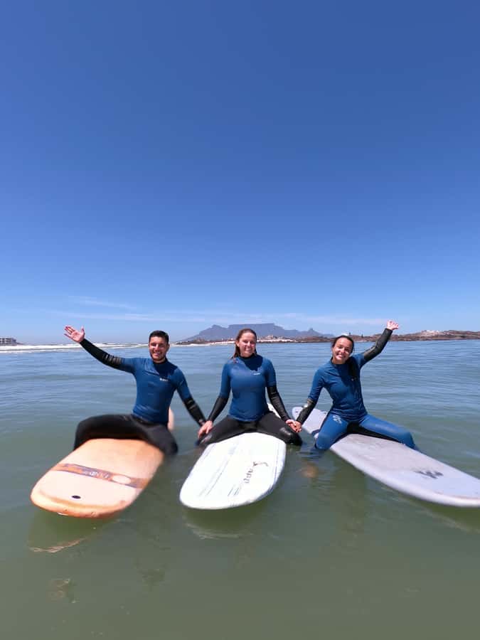 Catch your first waves in Cape Town - Meeting at Eden on the Bay in Bloubergstrand