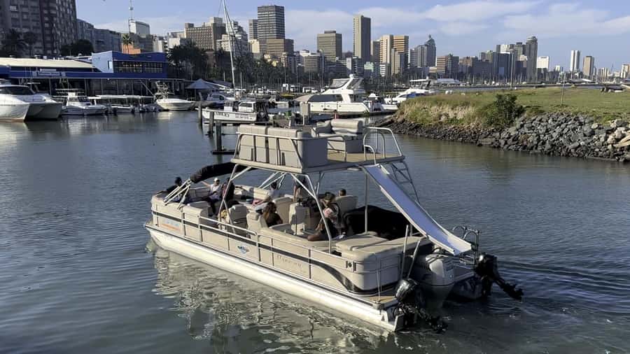 Durban: Pontoon Boat Harbor Cruise - Leaving the dock on a pontoon boat