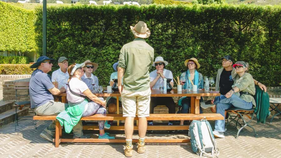 Franschhoek: An enchanting storytelling walk to 3 wine farms - La Cotte Heritage Farm and the harvest-style lunch
