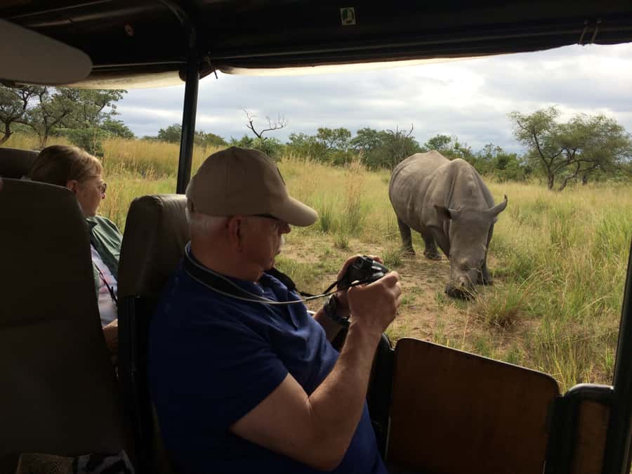 From Hazyview: Private Afternoon Game Drive - Entering Kruger in an open safari vehicle