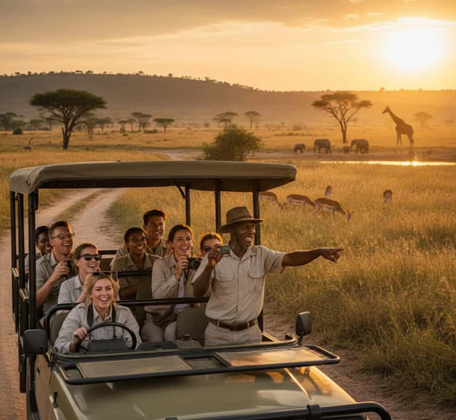 From Johannesburg: Pilanesberg Wildlife Safari - Entering the reserve and choosing your safari vehicle