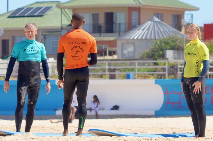 Jeffreys Bay: Learn to Surf Group Lesson - The five steps from sand to standing