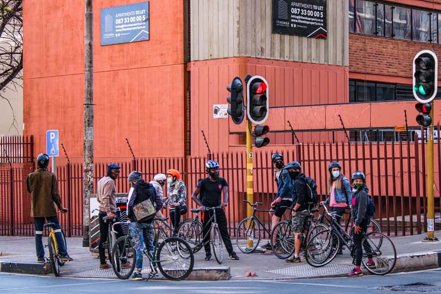 Johannesburg: Inner City Guided Cycling Tour - Starting with bikes, helmets, and a city briefing