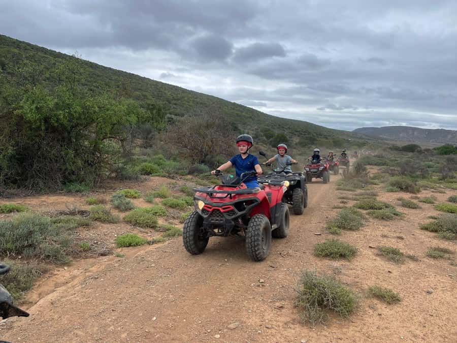 KLEIN KAROO at Oudtshoorn QUAD BIKE FUN RIDE - The safety briefing comes before the fun