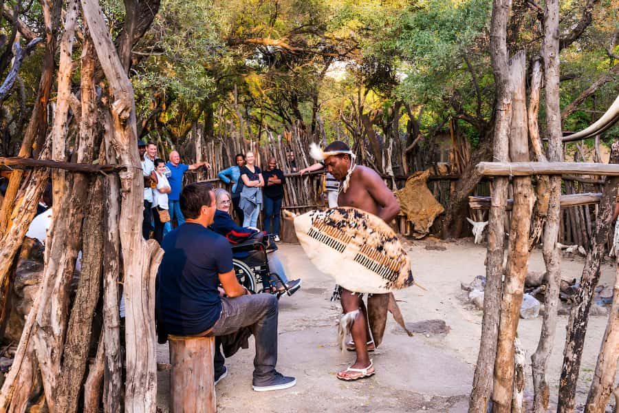 Lesedi Cultural Village with lunch or dinner cultural food - Drumming, singing, and the first welcome