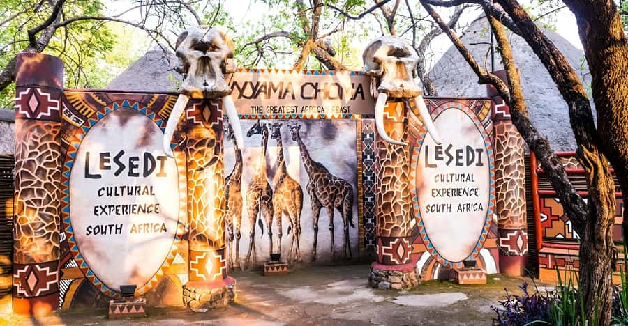 Lesedi Cultural Village with lunch or dinner cultural food - Five homesteads and five cultural traditions