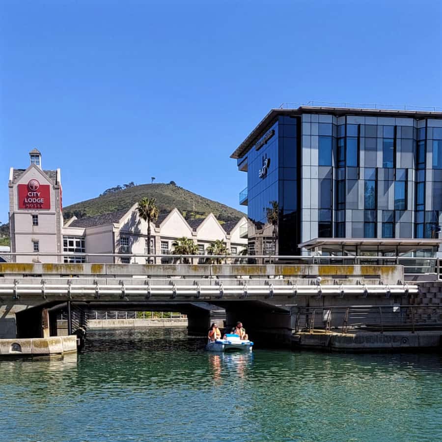 Pedal Boat Ride V&A Waterfront - Cape Town - Pedaling into a quieter side of the V&A Waterfront