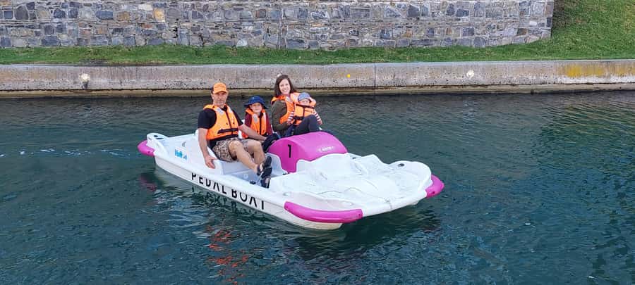 Pedal Boat Ride V&A Waterfront - Cape Town - Following the canal toward the CTICC