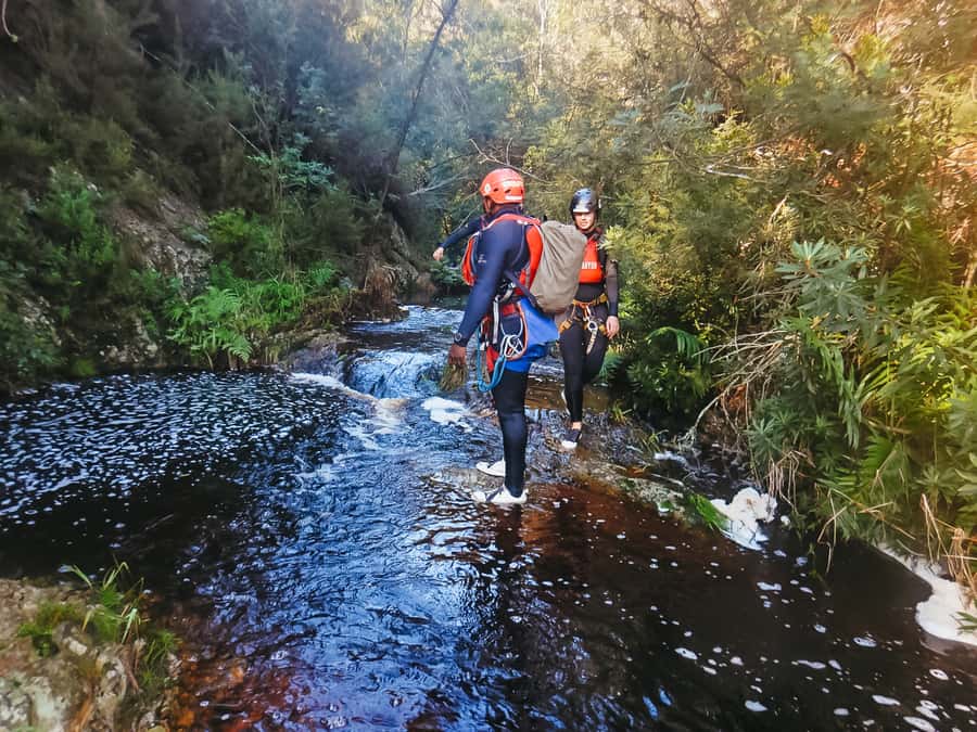 Plettenberg Bay: Canyoning Trip - The Rush combines waterfall abseiling and water