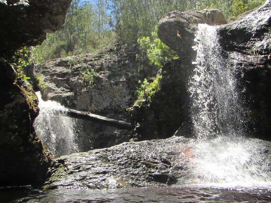 Plettenberg Bay: Canyoning Trip - The 55-meter zip-line finishes with a splash