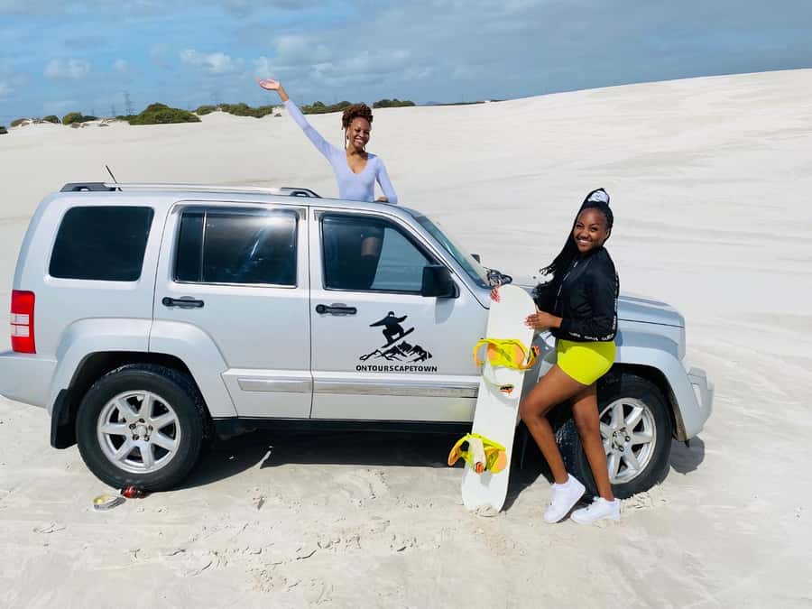 Sandboarding with jeep - drive uphill - Why the Jeep changes the Atlantis Dunes experience