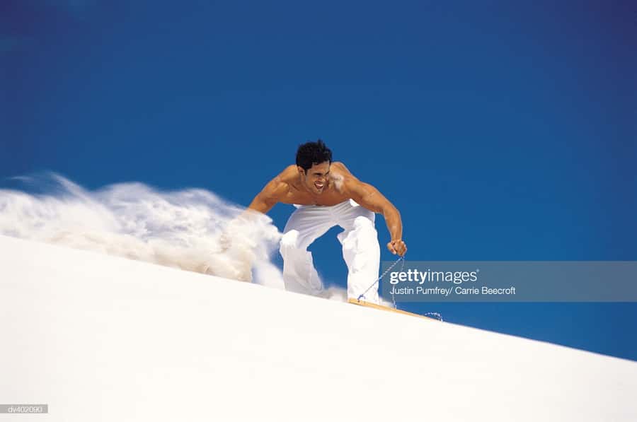 Sandboarding with jeep - drive uphill - Meeting the Ontours Cape Town team