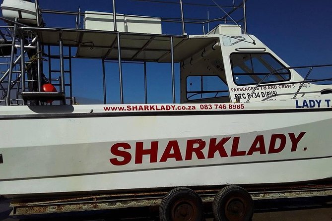 Shark Cage Diving - Entering the floating cage