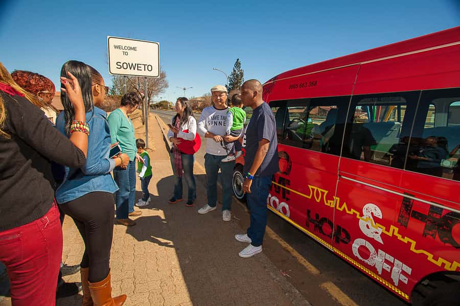 Soweto: Hop-On Hop-Off Bus, City Tour and Apartheid Museum - Riding above Johannesburg on the red bus