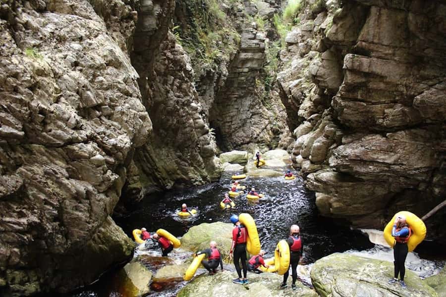 Storms River: Tsitsikamma National Park Blackwater Tubing - The steep 800-meter walk to the water