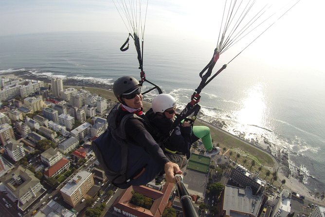 Tandem Paragliding Cape Town Experience TABLE MOUNTAIN PARAGLIDE - Taking off above Cape Town