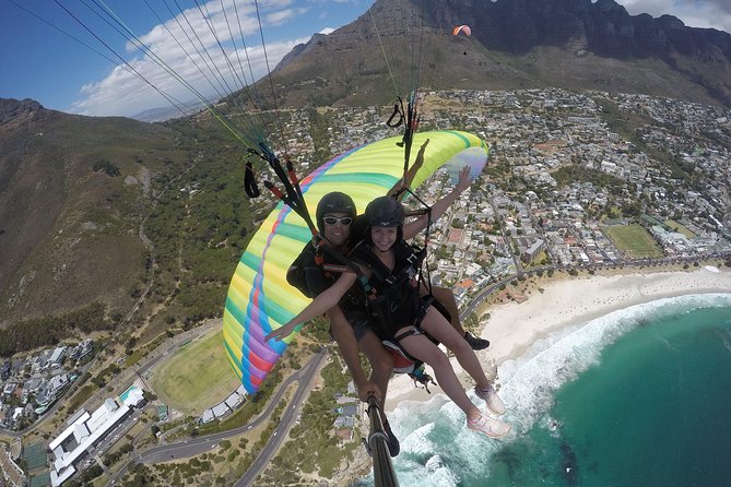Tandem Paragliding Flight - Taking off above Cape Town